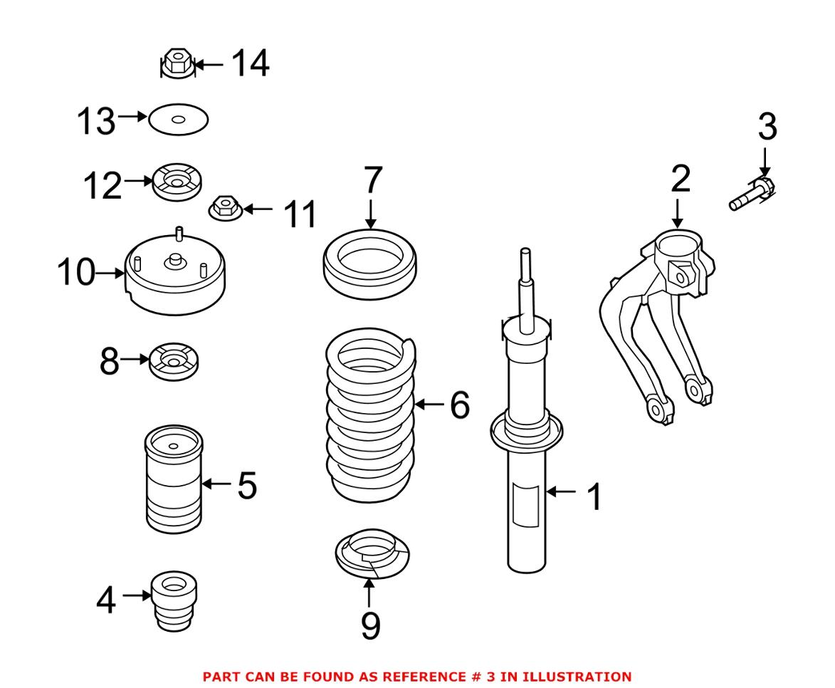 BMW Hex Bolt (M12x1.50) (Strut Mount) 31106768934